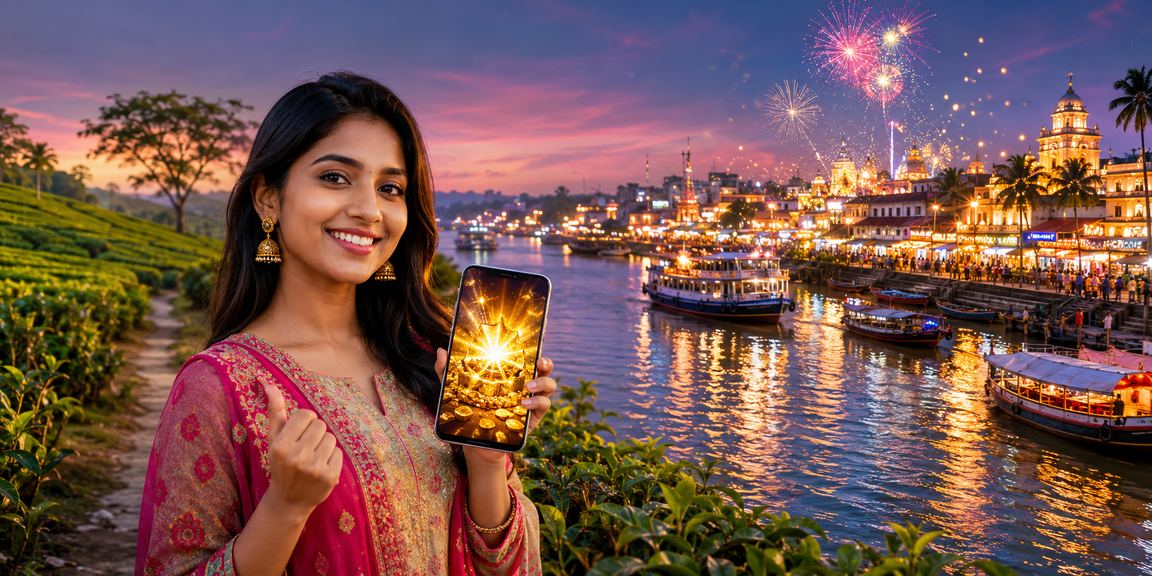 বরিশালে চা বাগানের পরিবেশে ক্যাসিনো অ্যাপ ব্যবহার করছেন একজন ব্যবহারকারী